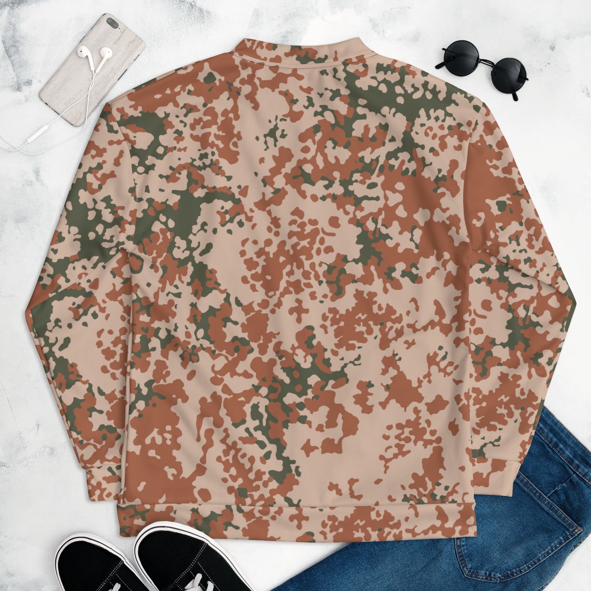 Danish Flecktarn Desert CAMO Unisex Bomber Jacket - Jackets