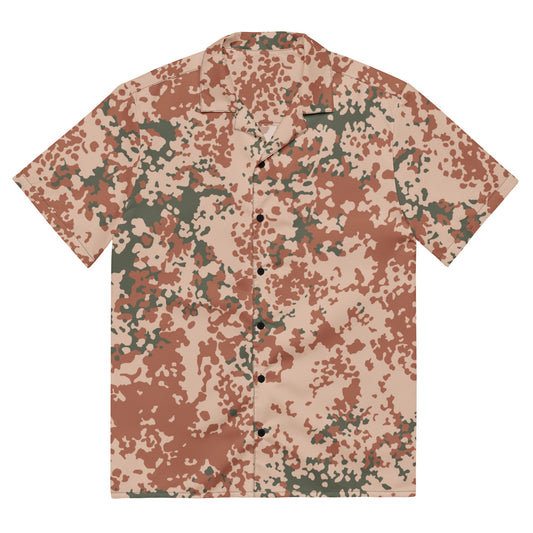 Danish Flecktarn Desert CAMO Unisex button shirt - 2XS - Button Shirts