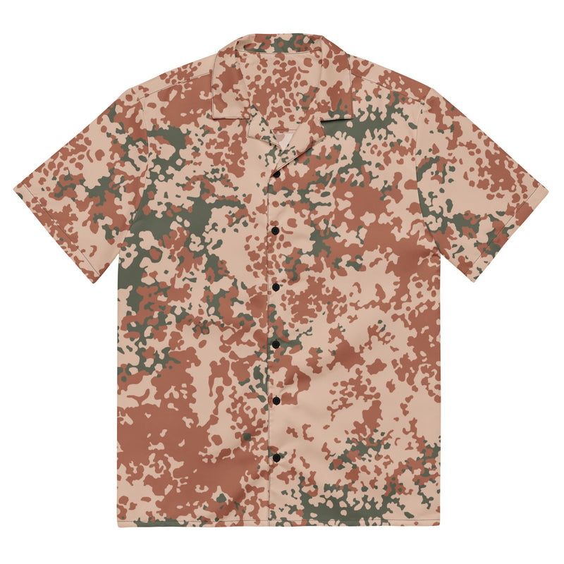 Flecktarn Scandinavian Desert CAMO Unisex Short-Sleeve Button Shirt - 2XS - Button-Up