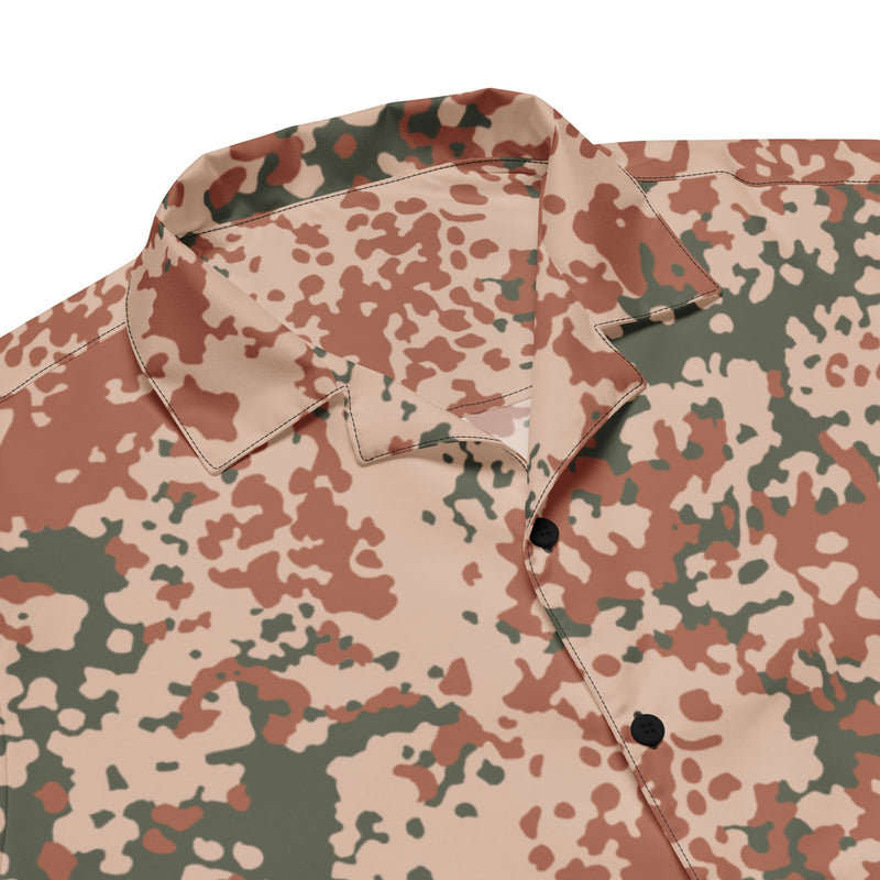 Flecktarn Scandinavian Desert CAMO Unisex Short-Sleeve Button Shirt - Button-Up
