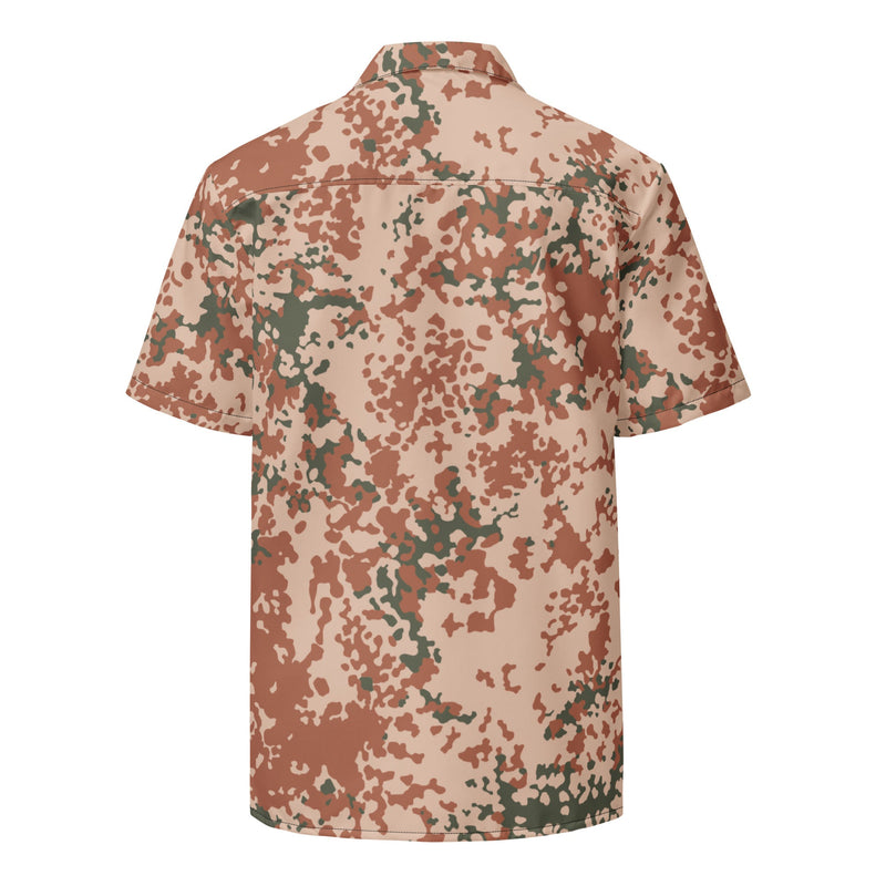 Flecktarn Scandinavian Desert CAMO Unisex Short-Sleeve Button Shirt - Button-Up