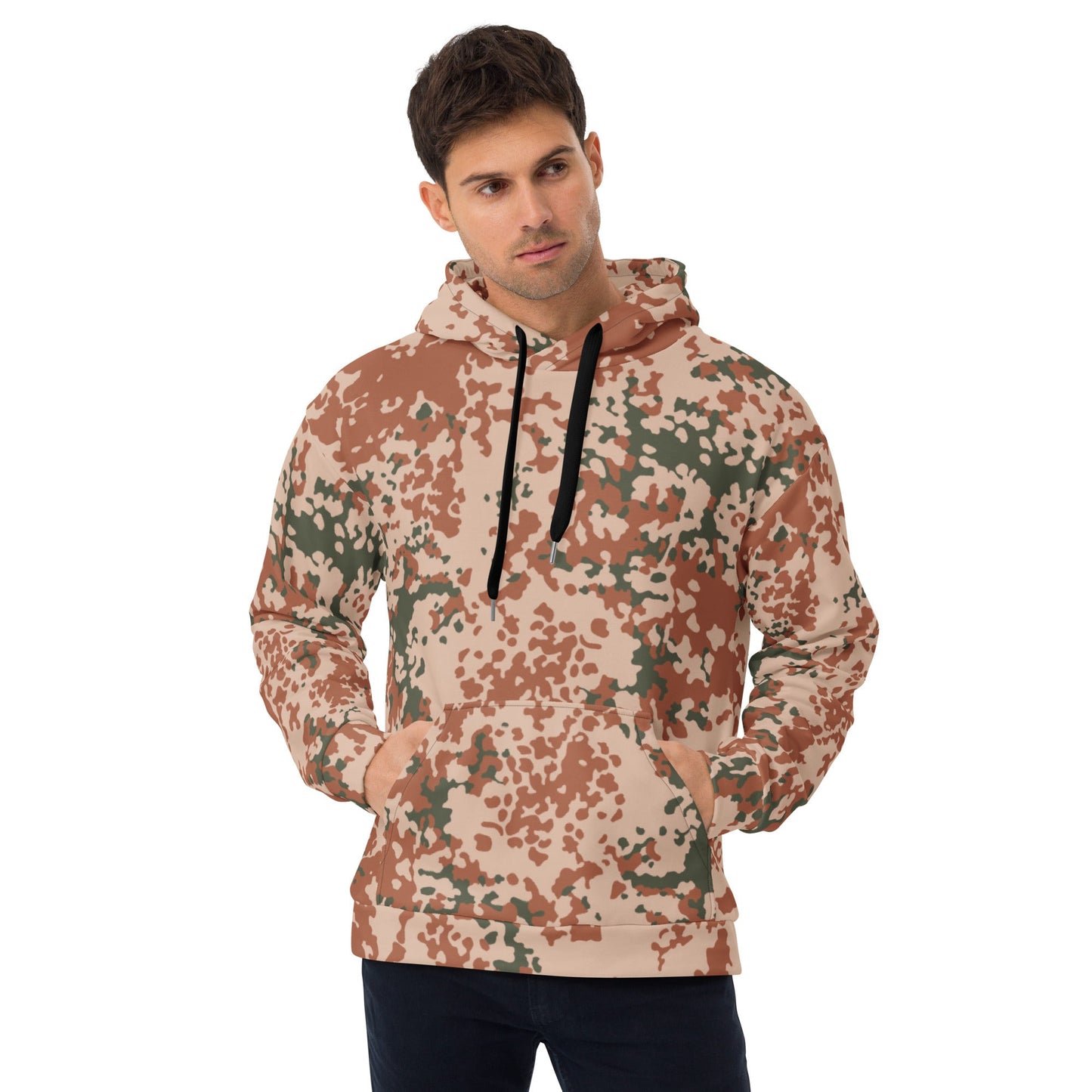Danish Flecktarn Desert CAMO Unisex Hoodie - 2XS - Hoodies