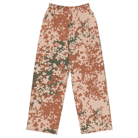 Danish Flecktarn Desert CAMO unisex wide-leg pants - 2XS - Wide-leg Pants