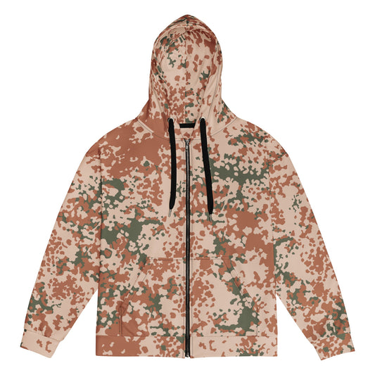 Danish Flecktarn Desert CAMO Unisex zip hoodie - 2XS - Zip Hoodies