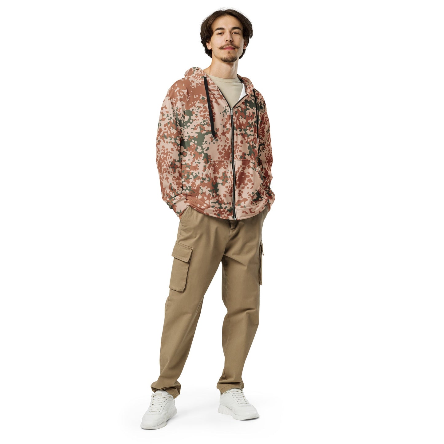 Danish Flecktarn Desert CAMO Unisex zip hoodie - Zip Hoodies