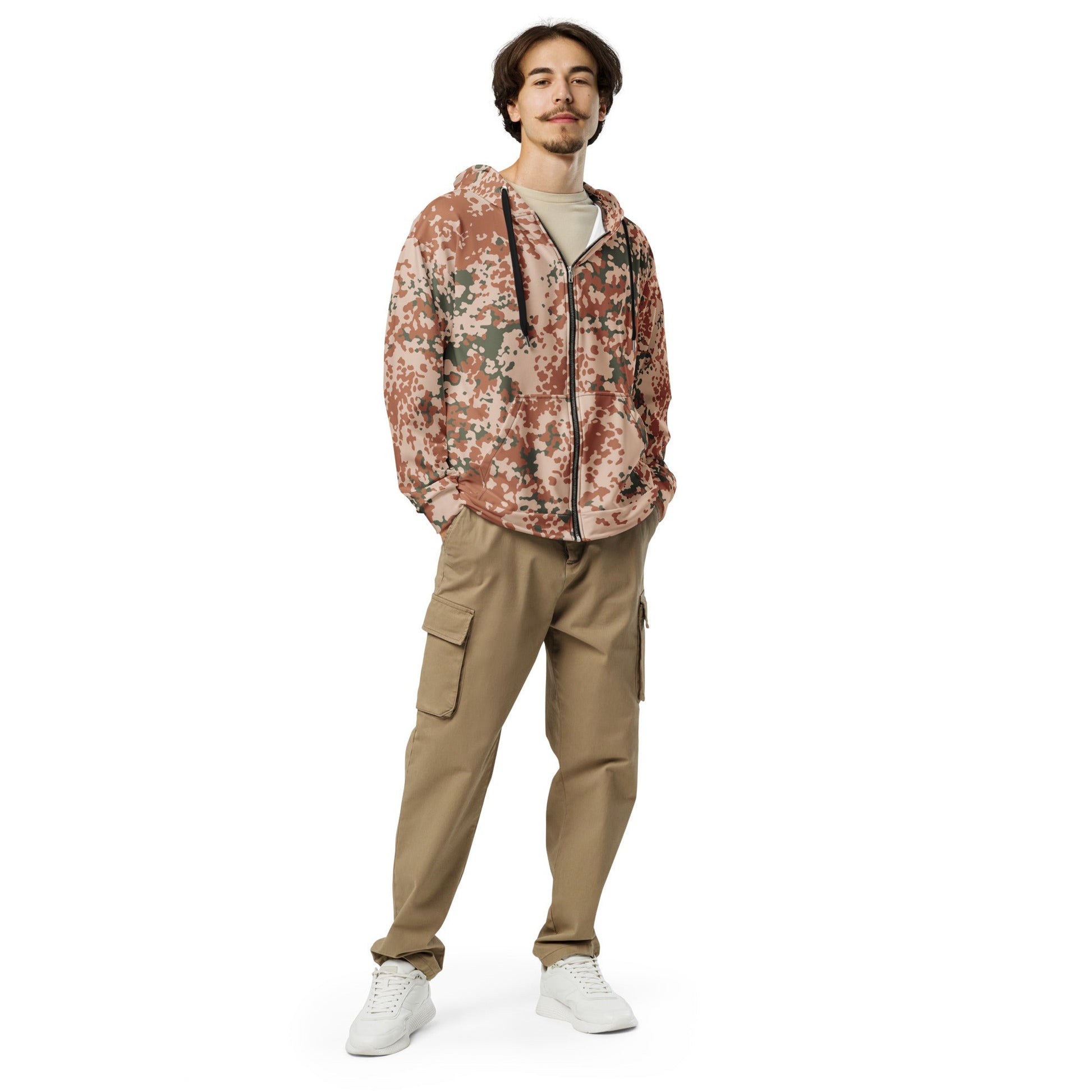 Danish Flecktarn Desert CAMO Unisex zip hoodie - Zip Hoodies