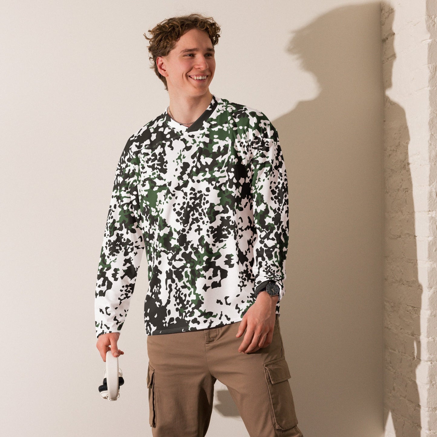 Danish Flecktarn Snow CAMO hockey fan jersey Hockey Jerseys