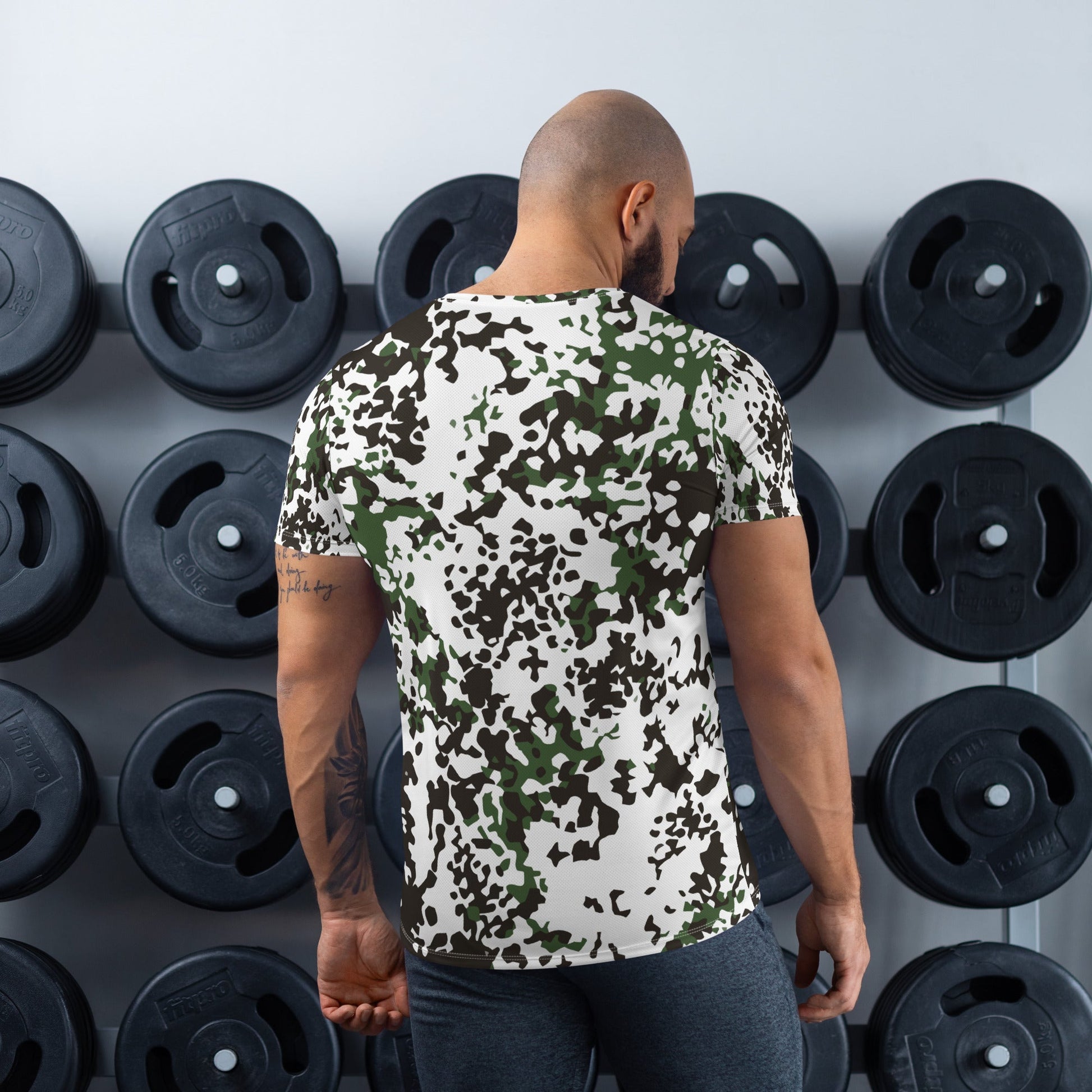 Danish Flecktarn Snow CAMO Mens Athletic T-shirt - T-Shirts