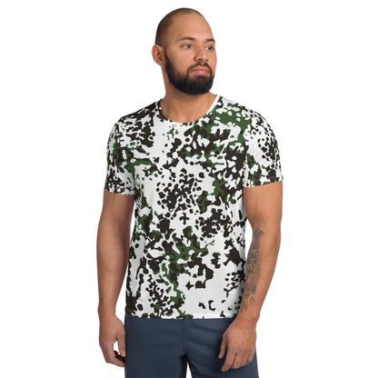 Danish Flecktarn Snow CAMO Mens Athletic T-shirt - T-Shirts