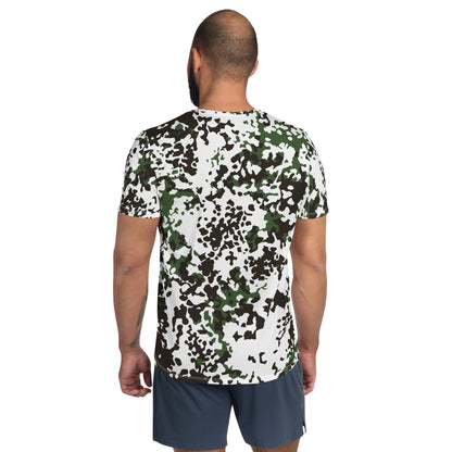 Danish Flecktarn Snow CAMO Mens Athletic T-shirt - T-Shirts