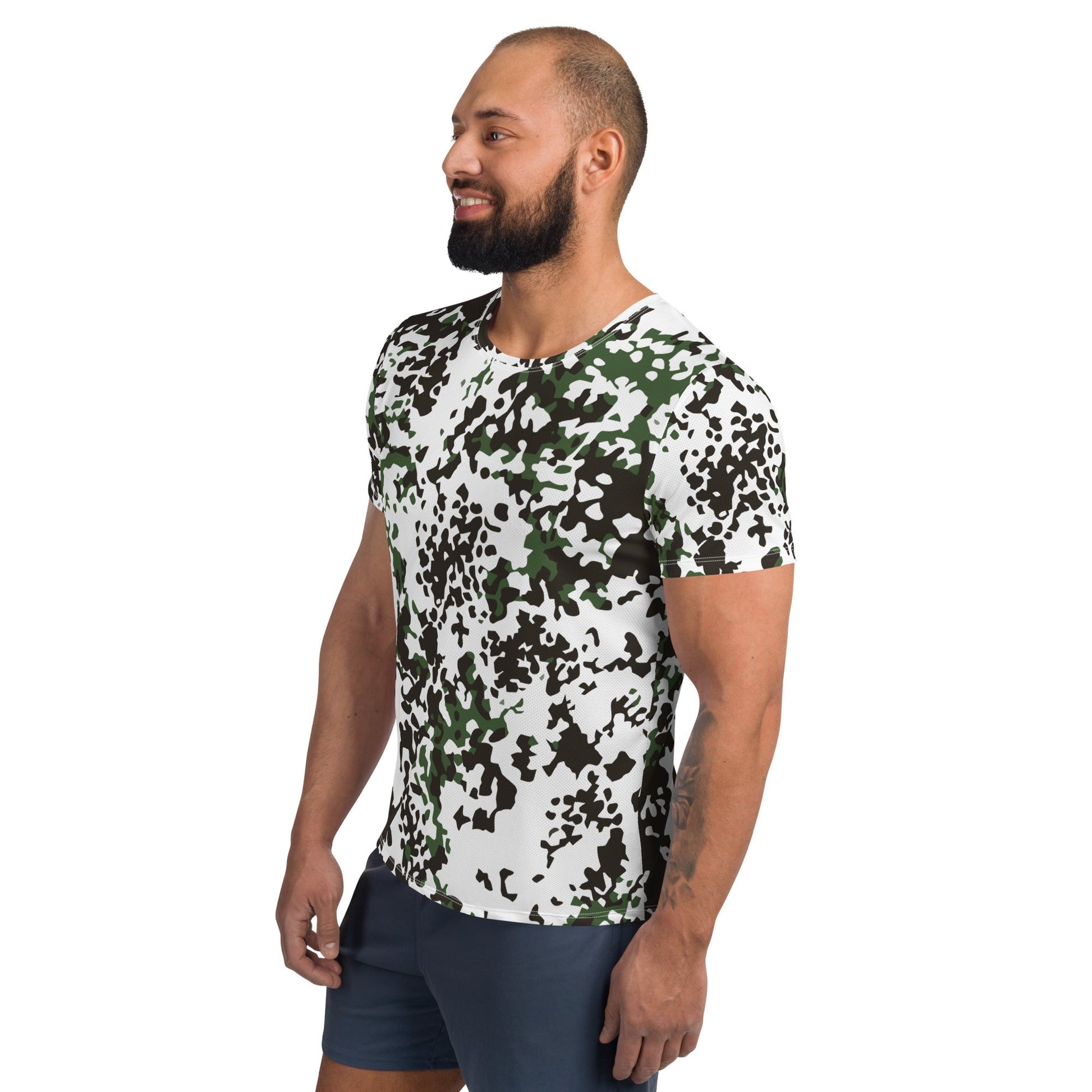 Danish Flecktarn Snow CAMO Mens Athletic T-shirt - T-Shirts