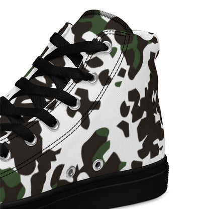 Danish Flecktarn Snow CAMO Mens high top canvas shoes - High Top Canvas Shoes