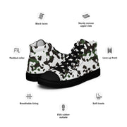 Flecktarn Scandinavian Snow CAMO Mens High-Top Canvas Shoes