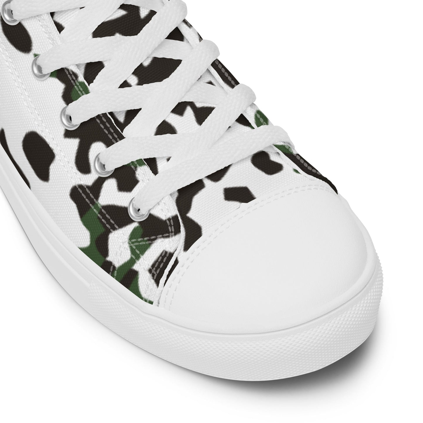 Danish Flecktarn Snow CAMO Mens high top canvas shoes - High Top Canvas Shoes