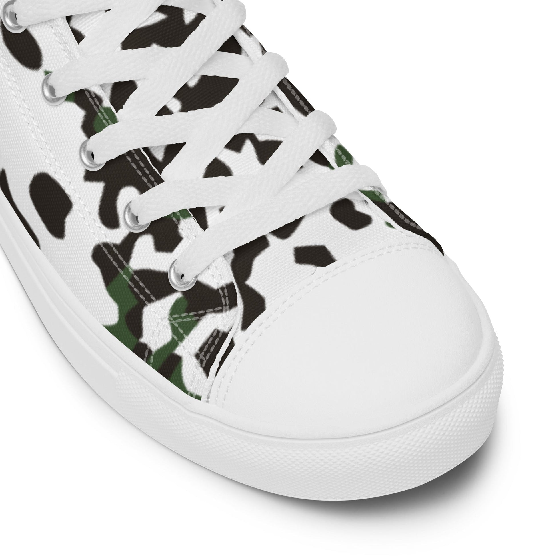 Danish Flecktarn Snow CAMO Mens high top canvas shoes - High Top Canvas Shoes