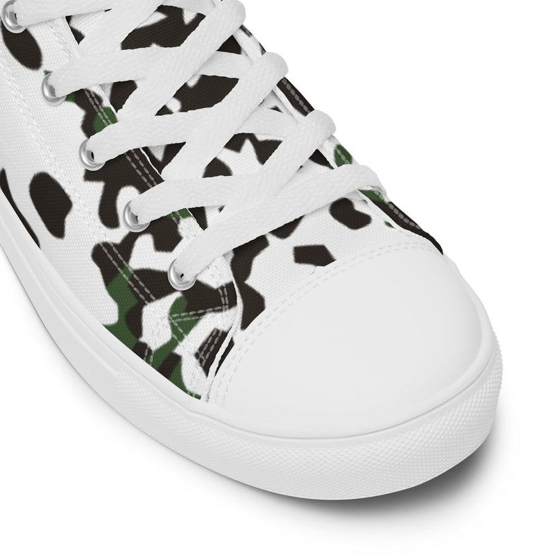 Flecktarn Scandinavian Snow CAMO Mens High-Top Canvas Shoes