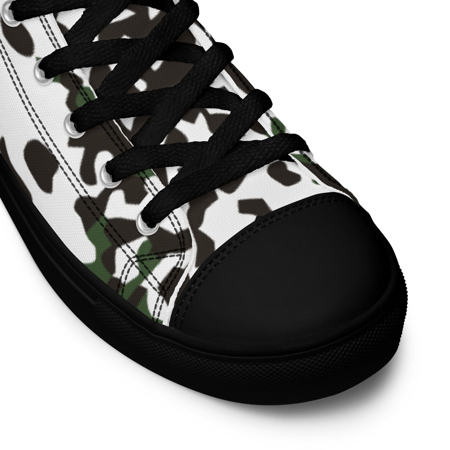 Danish Flecktarn Snow CAMO Mens high top canvas shoes - High Top Canvas Shoes