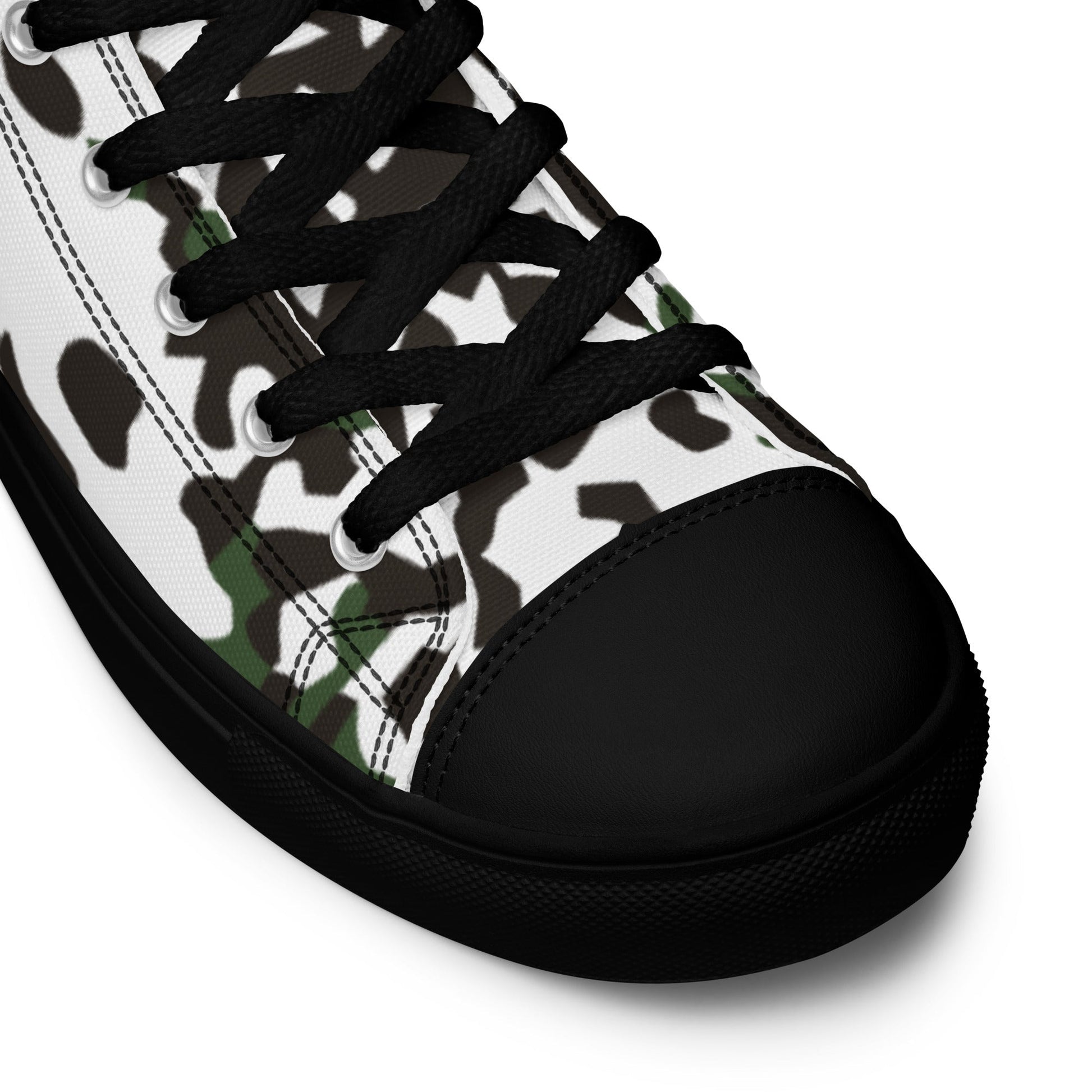 Danish Flecktarn Snow CAMO Mens high top canvas shoes - High Top Canvas Shoes