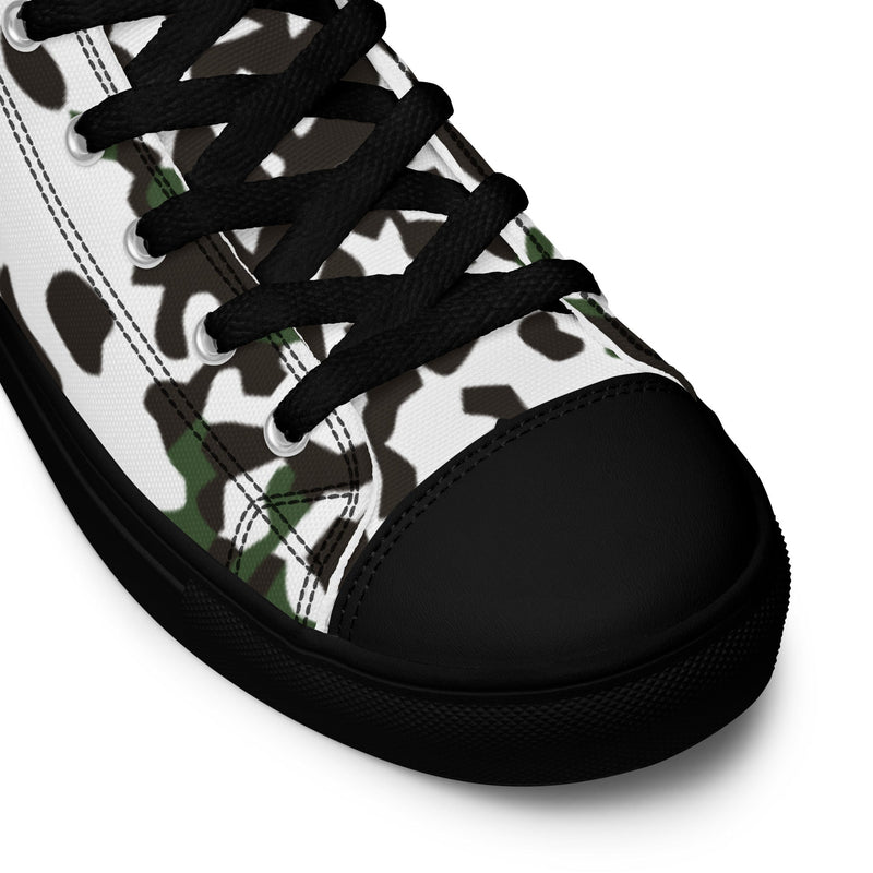 Flecktarn Scandinavian Snow CAMO Mens High-Top Canvas Shoes
