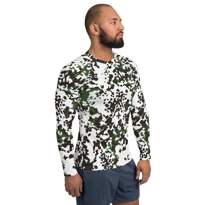 Flecktarn Snow Scandinavian CAMO Mens Long-Sleeve Rash Guard