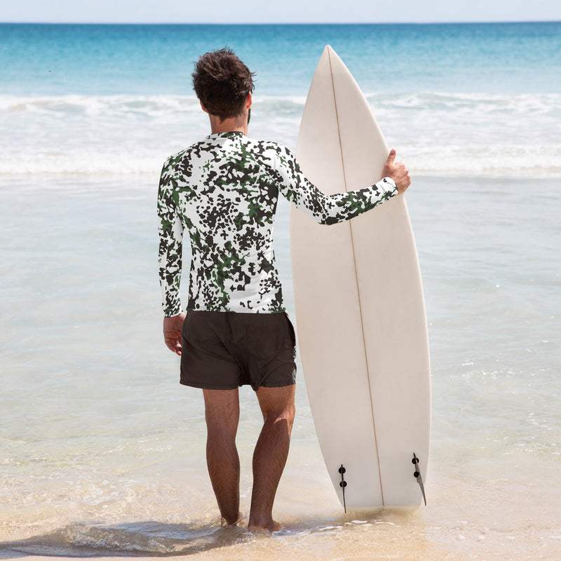 Flecktarn Snow Scandinavian CAMO Mens Long-Sleeve Rash Guard