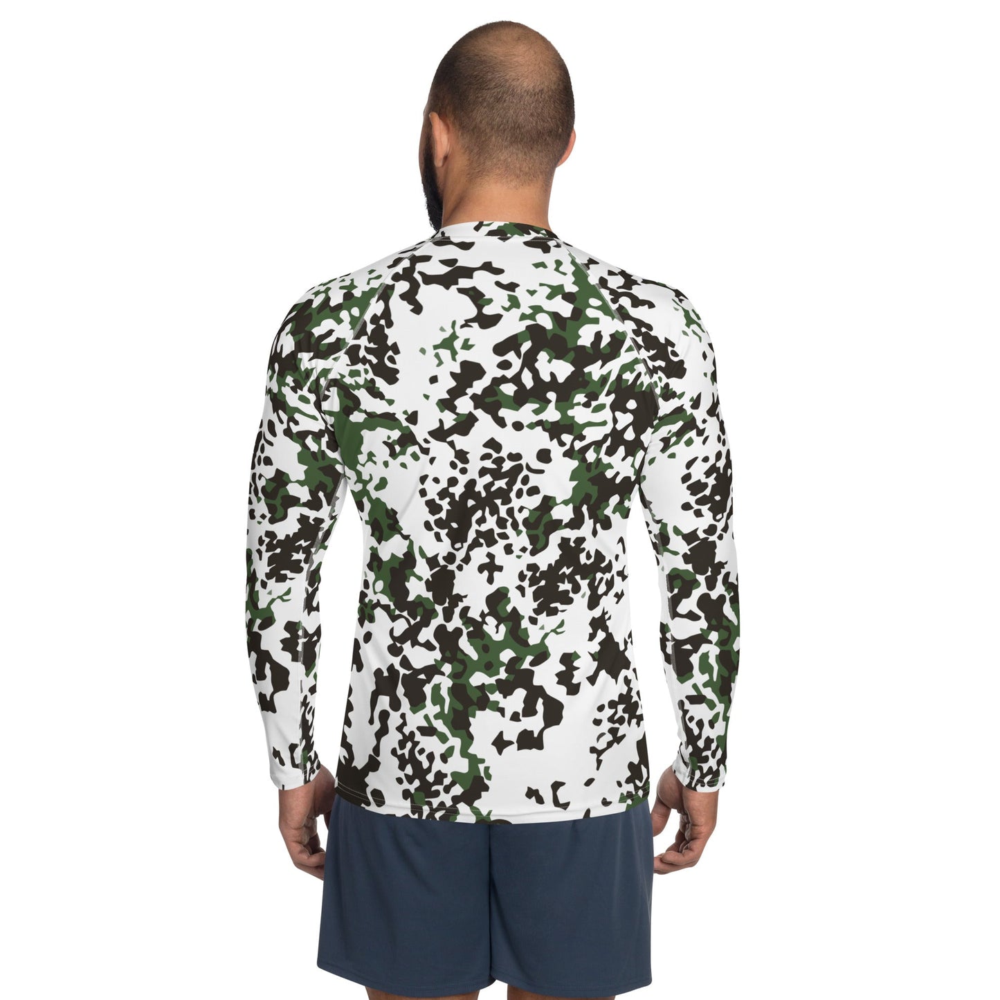 Danish Flecktarn Snow CAMO Mens Long-sleeve Rash Guard - Guards
