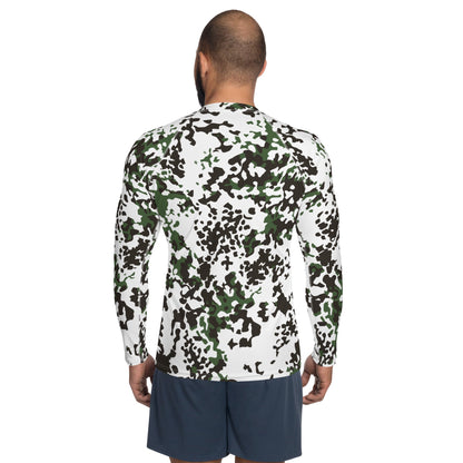 Danish Flecktarn Snow CAMO Mens Long-sleeve Rash Guard - Guards