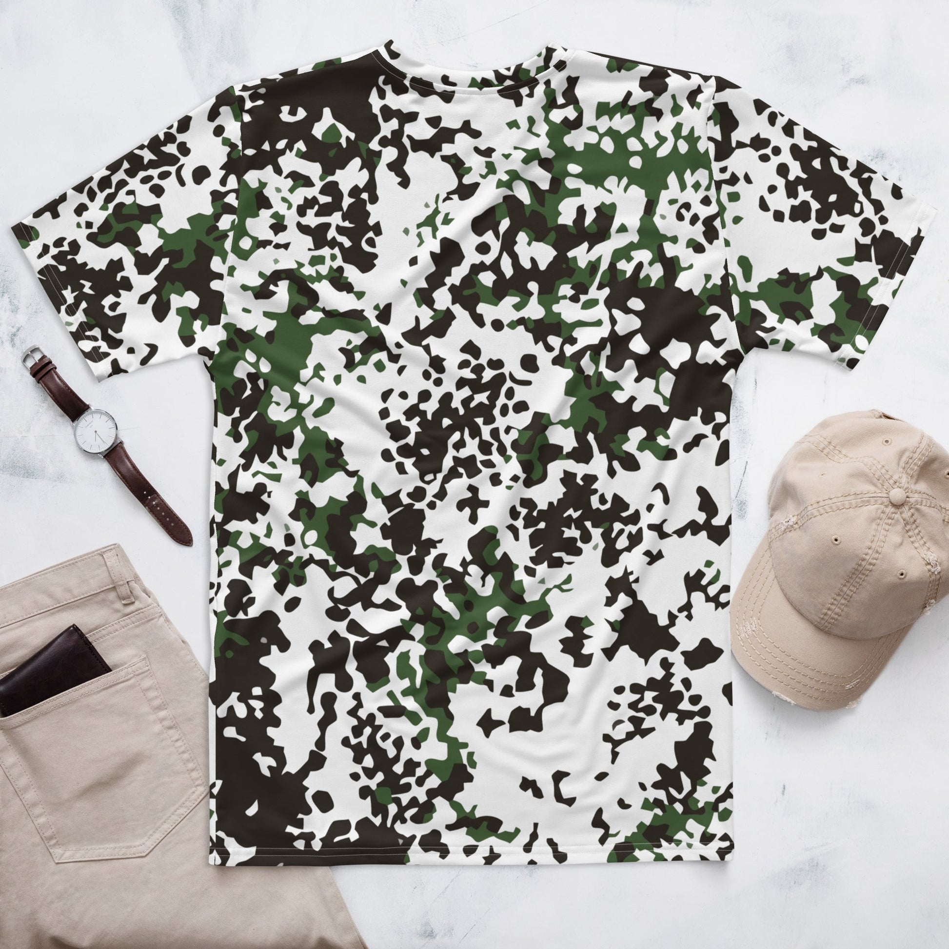 Danish Flecktarn Snow CAMO Mens T-shirt - T-Shirts