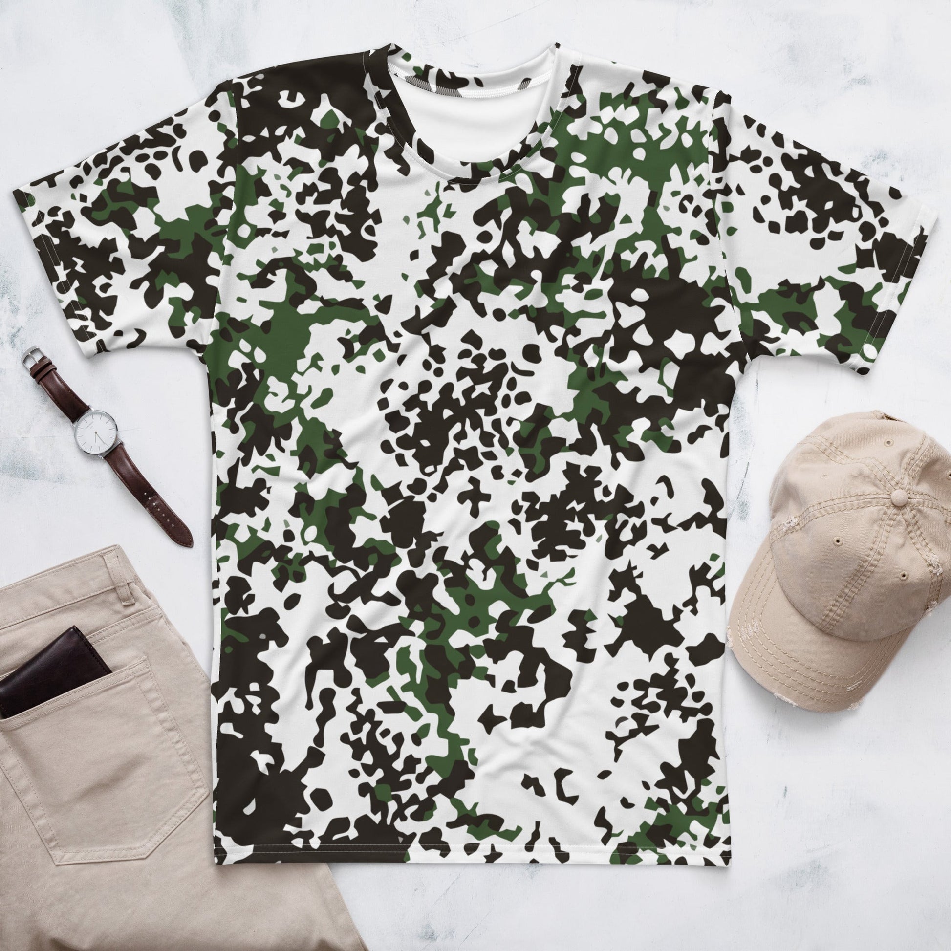 Danish Flecktarn Snow CAMO Mens T-shirt - XS - T-Shirts