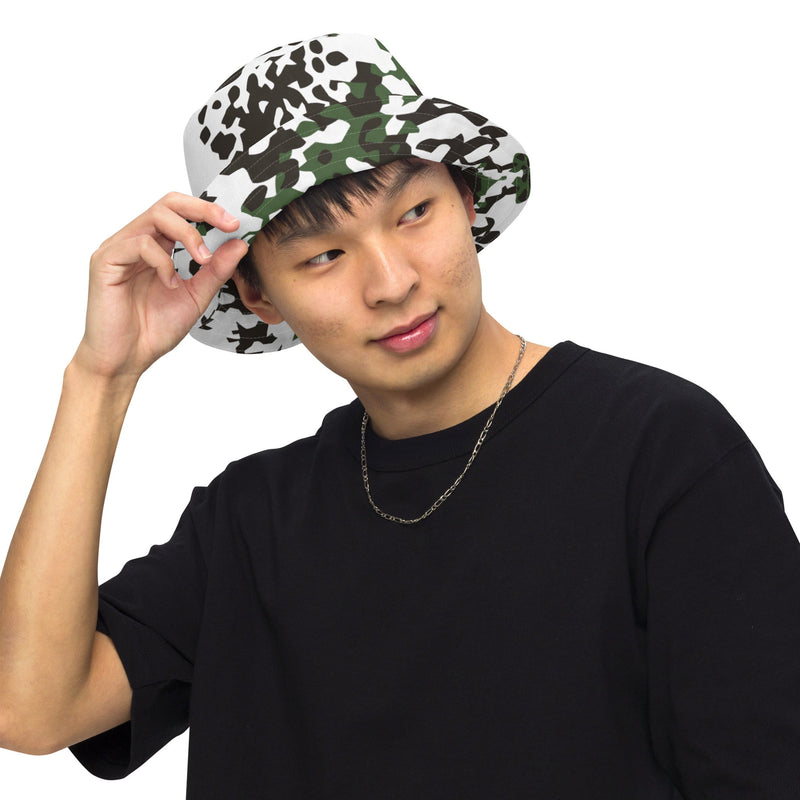 Flecktarn Scandinavian Snow CAMO Reversible Bucket Hat - Head