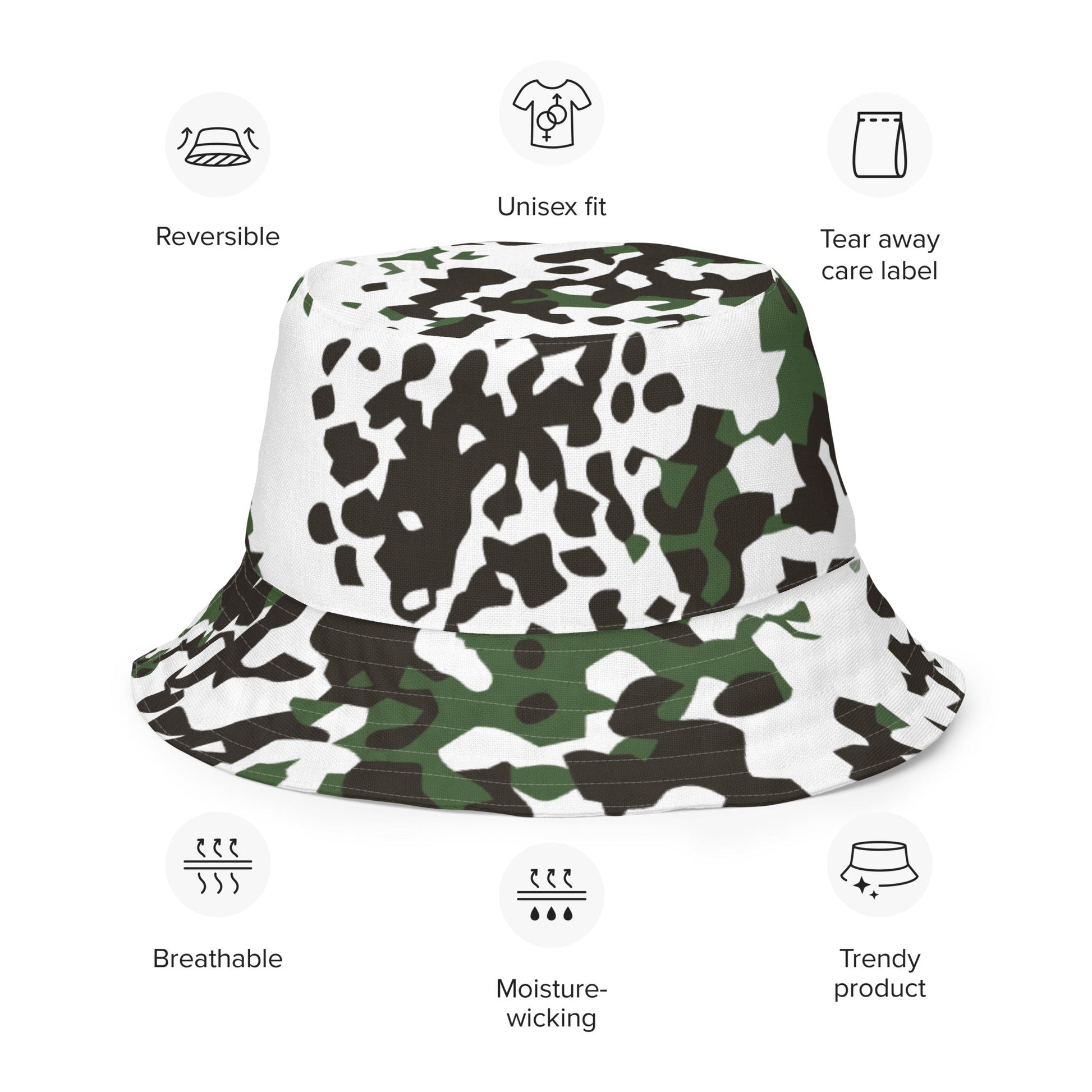 Danish Flecktarn Snow CAMO Reversible bucket hat Bucket Hats