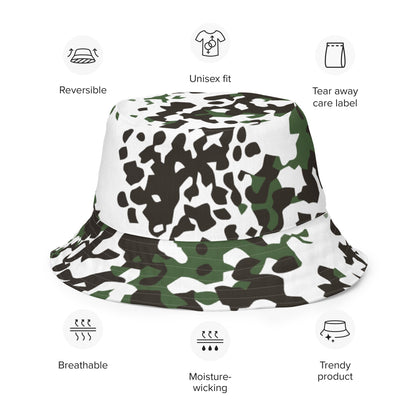 Danish Flecktarn Snow CAMO Reversible bucket hat Bucket Hats