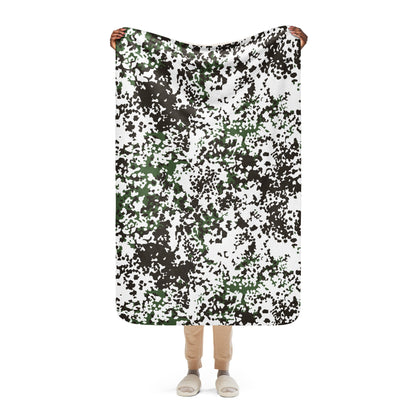 Danish Flecktarn Snow CAMO Sherpa blanket - 37″×57″ - Blanket