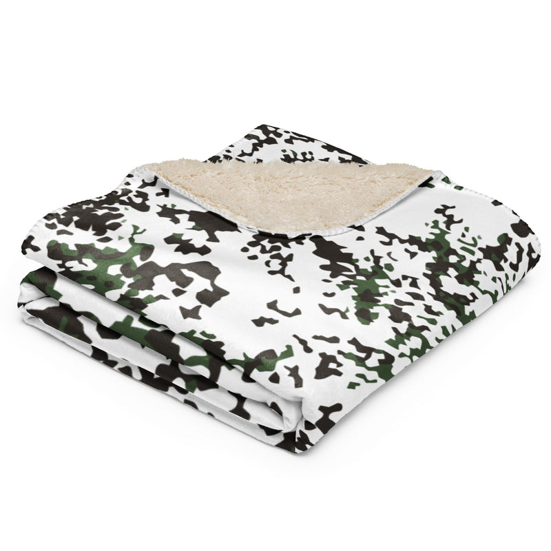 Flecktarn Snow Scandinavian CAMO Sherpa Blanket