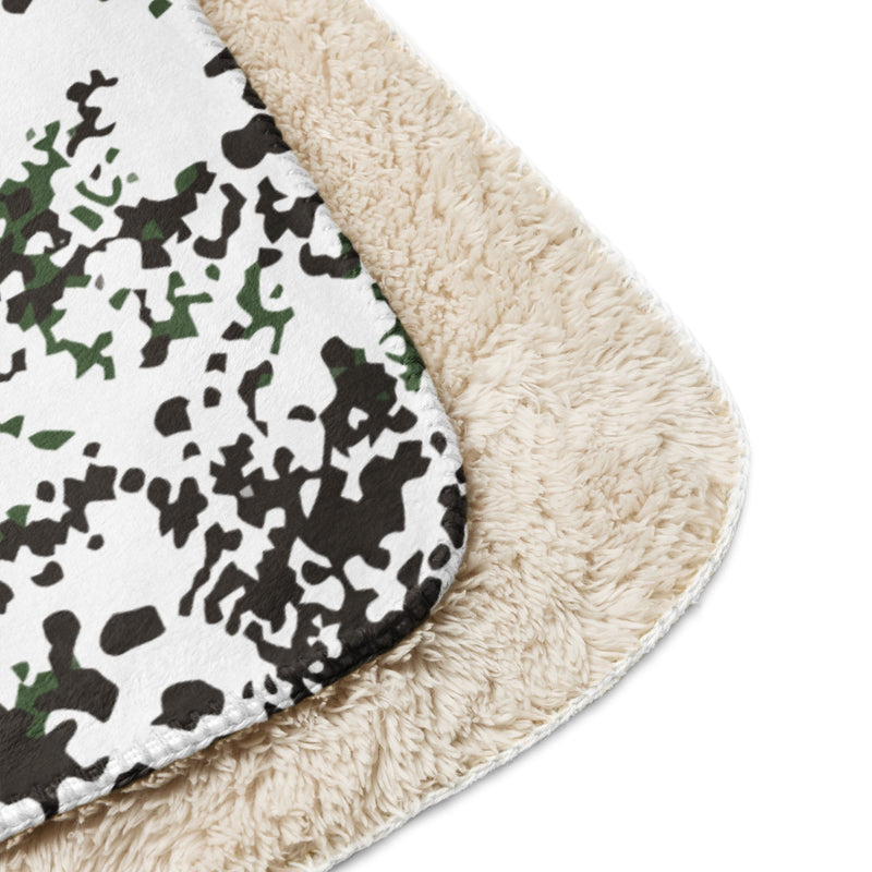 Flecktarn Snow Scandinavian CAMO Sherpa Blanket