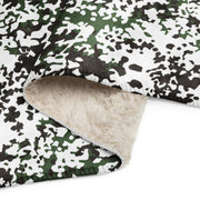 Flecktarn Snow Scandinavian CAMO Sherpa Blanket