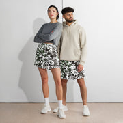 Flecktarn Scandinavian Snow CAMO Unisex Athletic Long Shorts
