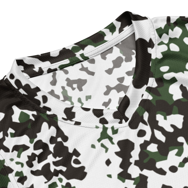 Flecktarn Snow Scandinavian CAMO Unisex Basketball Jersey