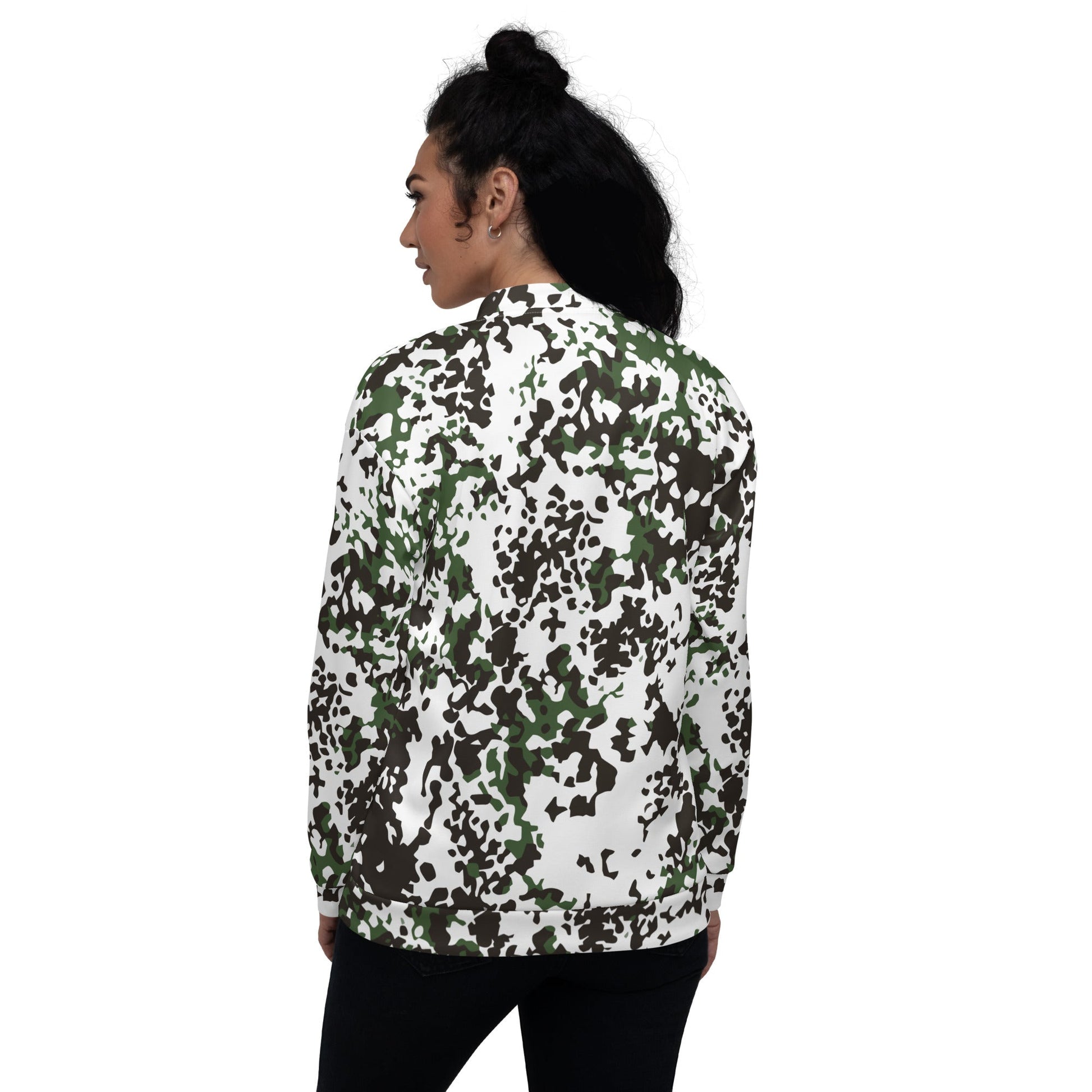 Danish Flecktarn Snow CAMO Unisex Bomber Jacket - Jackets