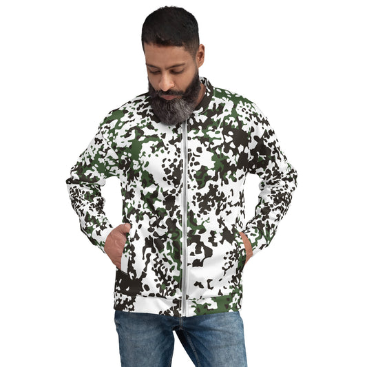 Danish Flecktarn Snow CAMO Unisex Bomber Jacket - Jackets