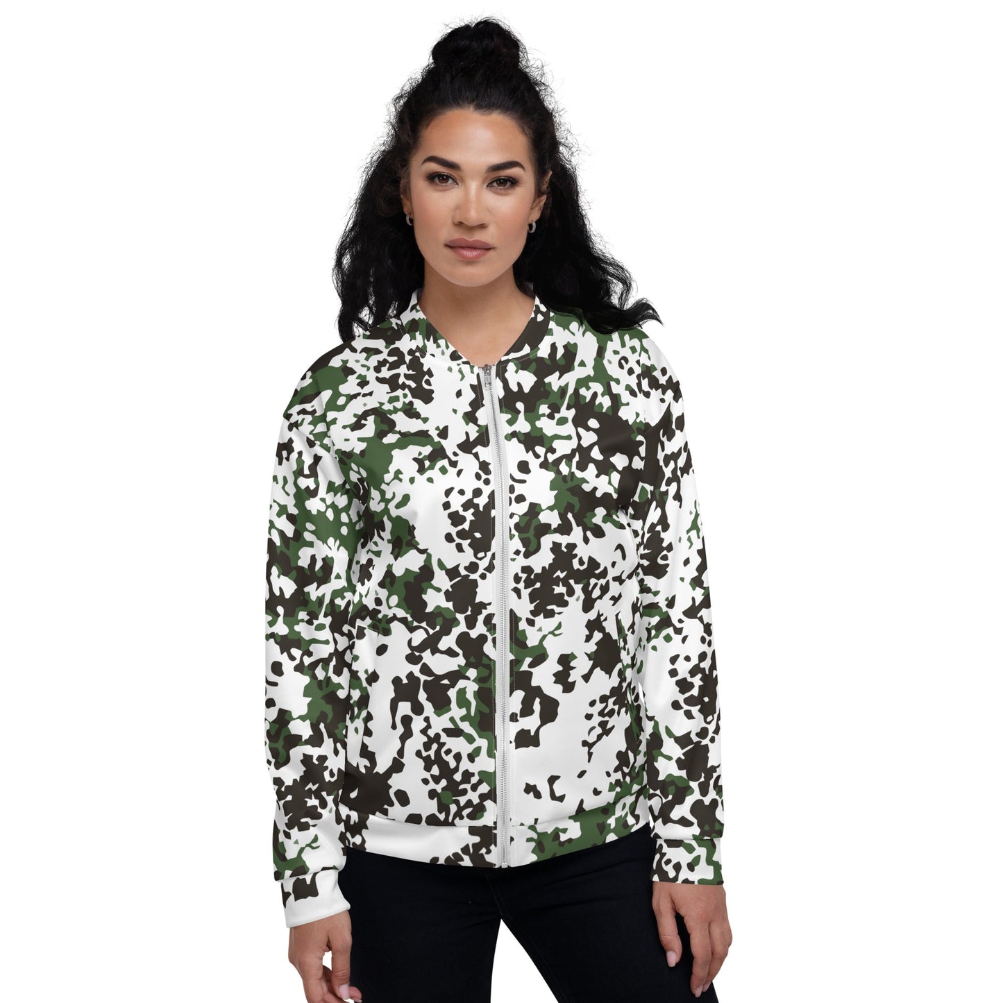 Danish Flecktarn Snow CAMO Unisex Bomber Jacket - Jackets