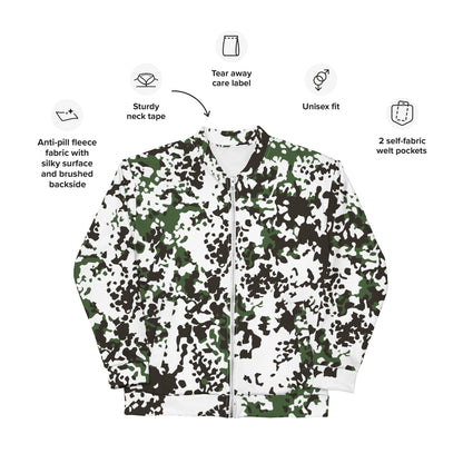 Danish Flecktarn Snow CAMO Unisex Bomber Jacket - Jackets