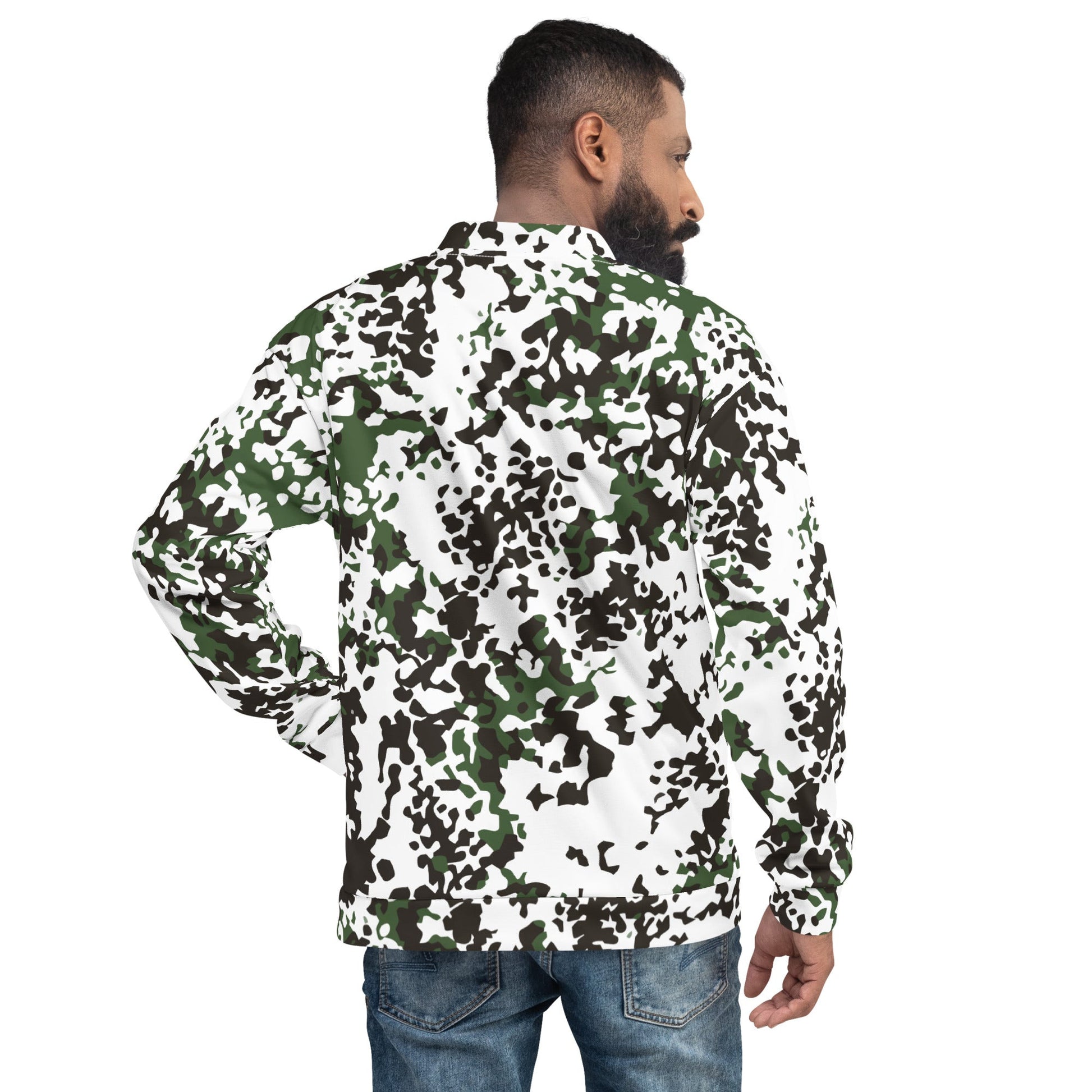 Danish Flecktarn Snow CAMO Unisex Bomber Jacket - Jackets