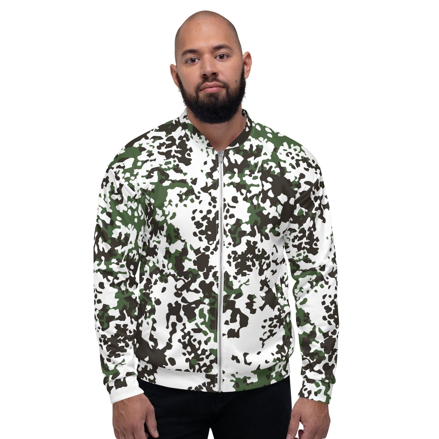 Danish Flecktarn Snow CAMO Unisex Bomber Jacket - Jackets