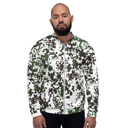Danish Flecktarn Snow CAMO Unisex Bomber Jacket - Jackets