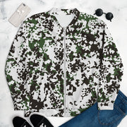 Flecktarn Snow Scandinavian CAMO Unisex Bomber Jacket - XS