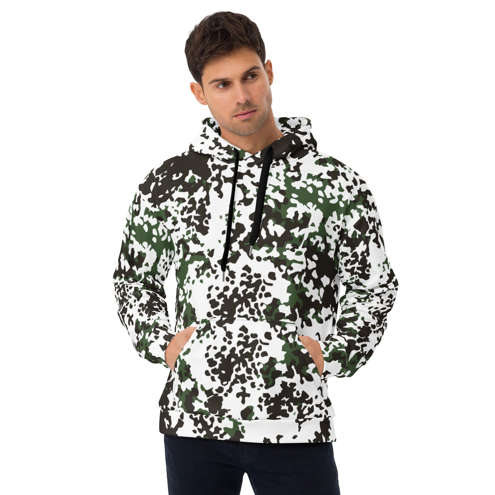 Danish Flecktarn Snow CAMO Unisex Hoodie - 2XS - Hoodies