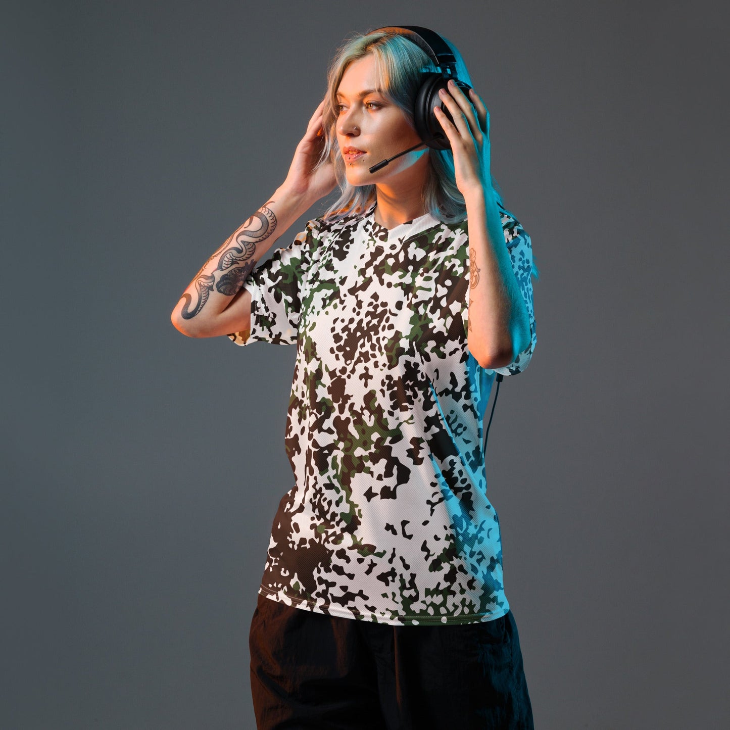 Danish Flecktarn Snow CAMO unisex sports jersey Sports Jerseys