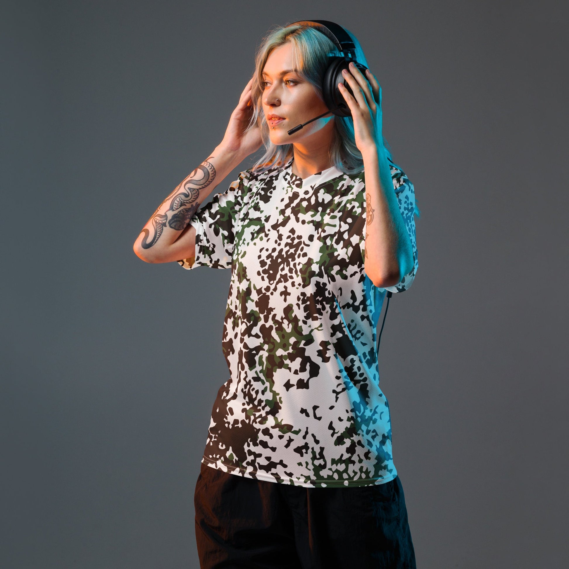 Danish Flecktarn Snow CAMO unisex sports jersey Sports Jerseys