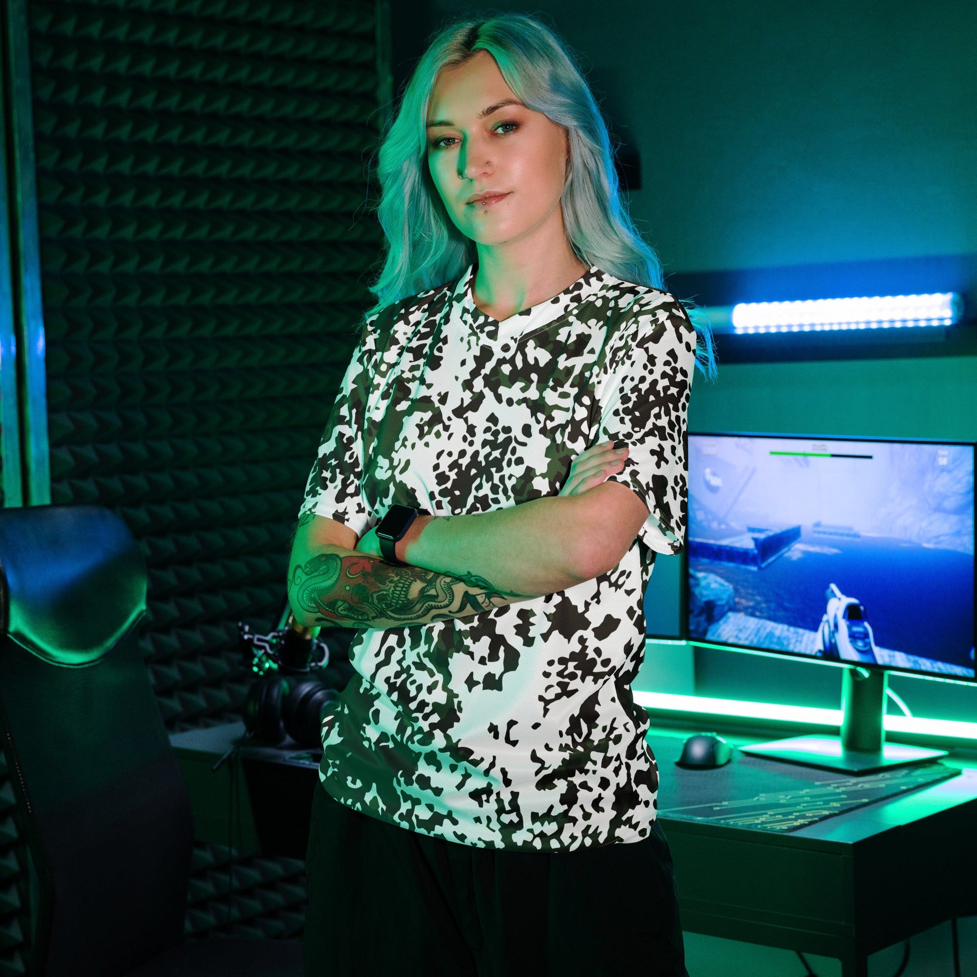 Danish Flecktarn Snow CAMO unisex sports jersey Sports Jerseys